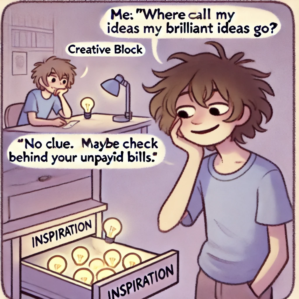 When my Creative Block 'helps' me brainstorm:
